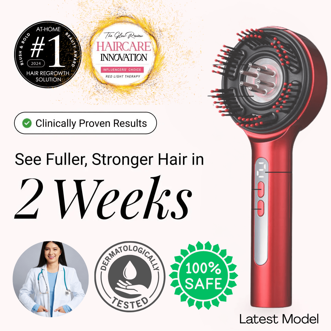 Souleux's 3-1 Red Light Therapy Scalp Massager | Hair Revival Brush